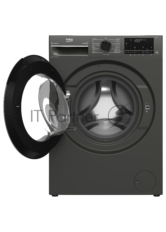 Стиральная машина Beko B3WFR57H2A черный, загрузка фронтальная 7.5 кг, 1200 об/мин., класс: А