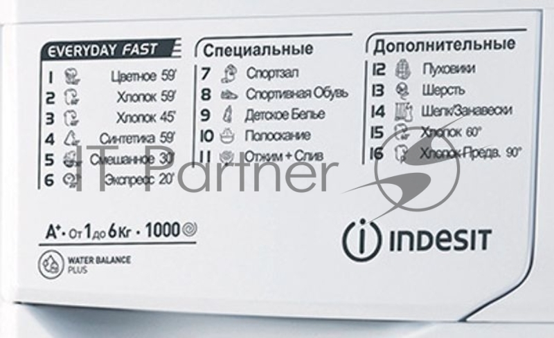 Стиральная машина Indesit MSD615 6 кг, 1000 об/мин, цифровой дисплей, белый