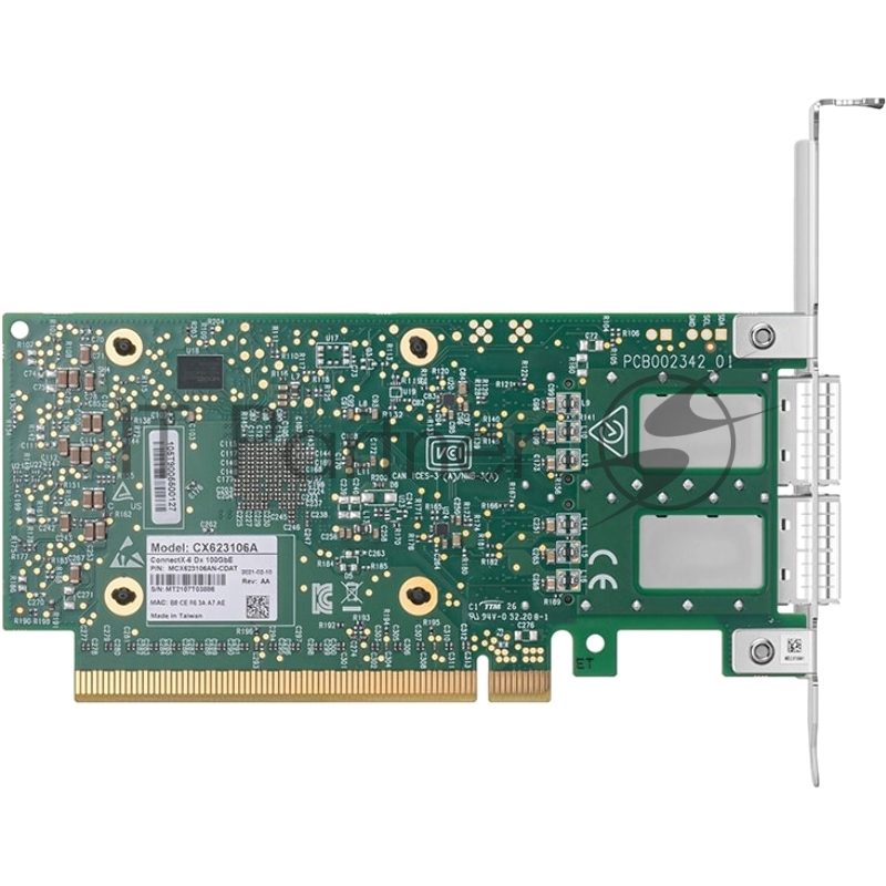 Сетевая карта MELLANOX ConnectX-6 Dx EN adapter card, 100GbE, Dual-port QSFP56, PCIe 4.0 x16, No Crypto, Tall Bracket