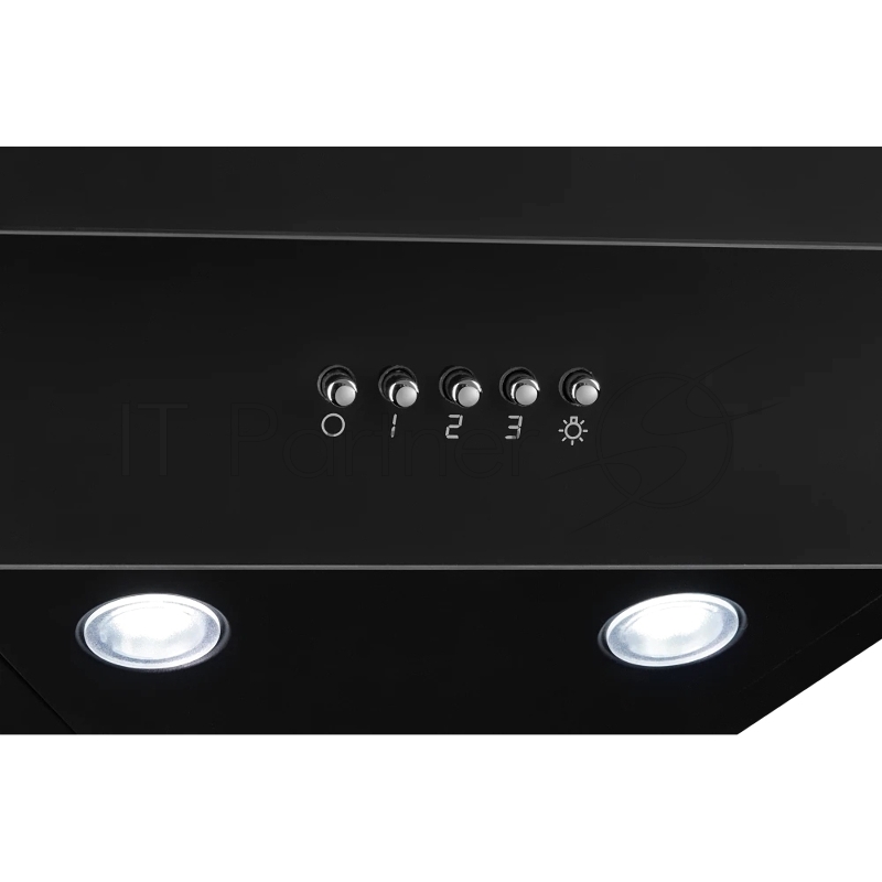 Наклонная вытяжка Monsher ROUEN 50 Noir Verre, ширина 50 см, отвод/рециркуляция, 700 м3/час, механическое кнопочное управление, 3 скорости, светодиодное освещение 2*1 Вт, металлические жироулавливающие фильтры, угольный фильтр KFM 101 (опция), цвет: