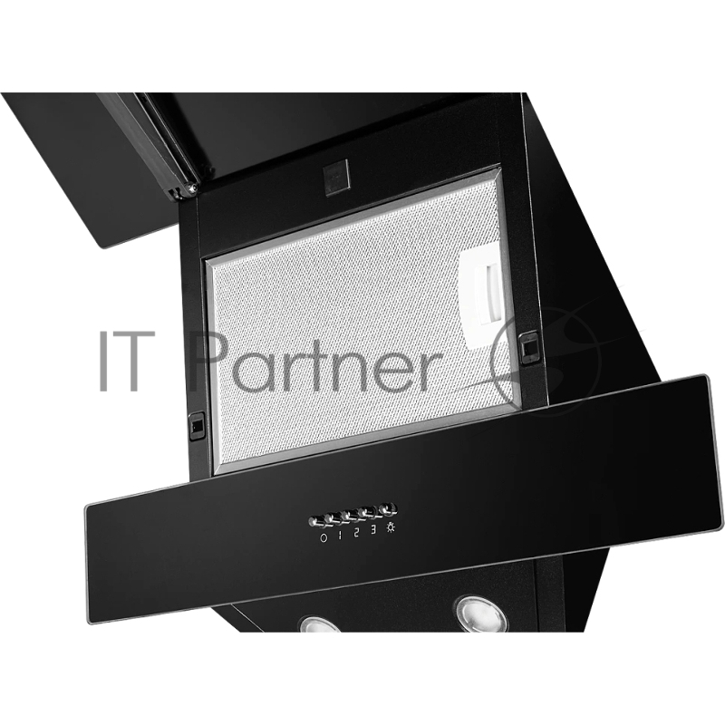 Наклонная вытяжка Monsher LAVAL 60 Noir, ширина 60 см, отвод/рециркуляция, 900 м3/час, электронноесенсорное управление, 3 скорости, светодиодное освещение 2*1 Вт, металлические жироулавливающие фильтры, угольный фильтр KM 102 (опция), цвет: чёрный ПР