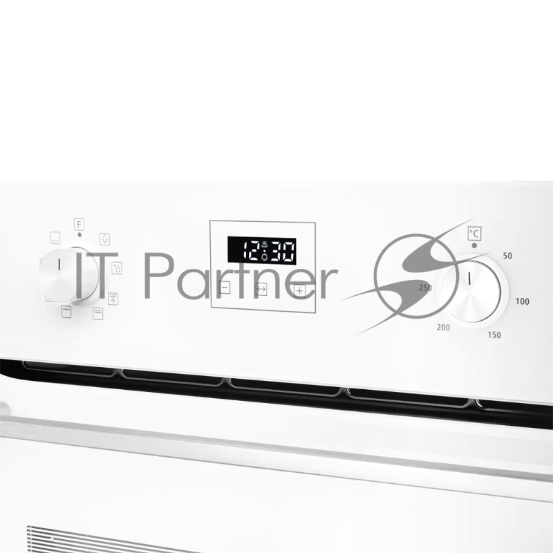 Встраиваемый духовой шкаф Monsher MOE 6183 W 60 см, 8 режимов, High-Tech, 70 л, гидролизная очистка, белый