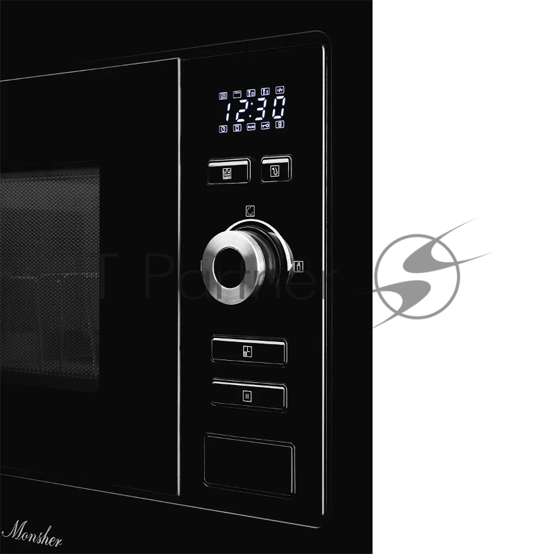 Встраиваемая микроволновая печь Monsher MMH 201 B, 59.3х38.5х31.3 см, мощность микроволновой печи 800-1250 Вт, мощность гриля 1000 Вт, 5 уровней мощности, электронное управление, многофункциональный дисплей, режим Микроволны/Гриль/Комби, автоменю8 пр