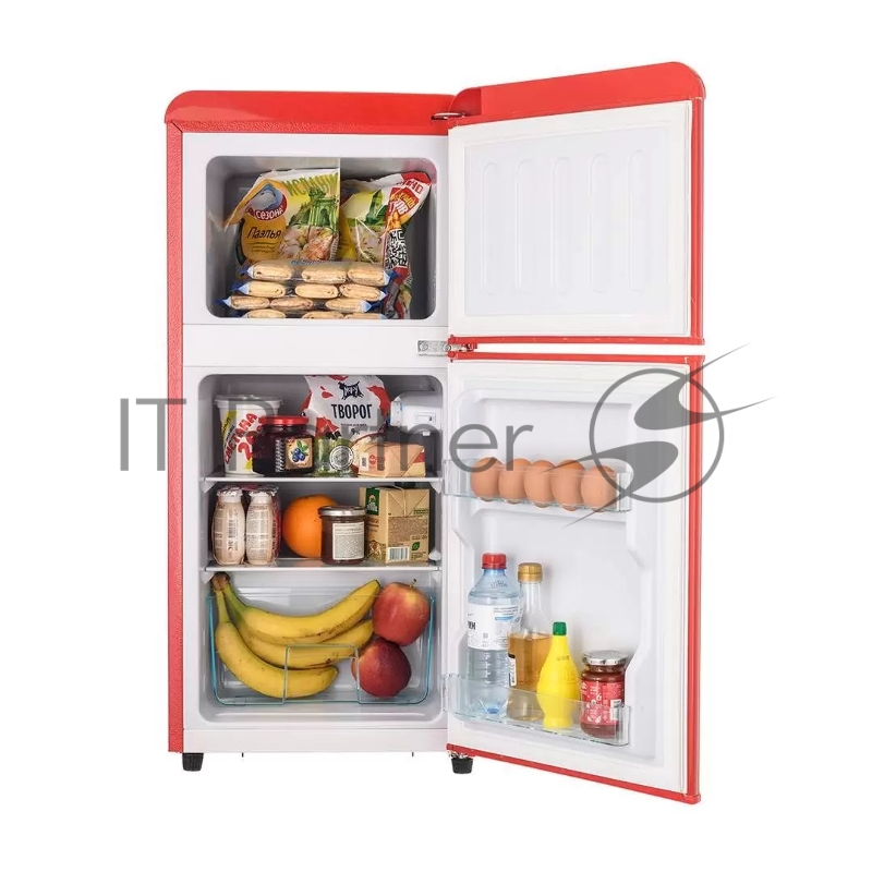 Холодильник Harper HRF-T120M красный двухкамерный 80/38л морозилка сверху