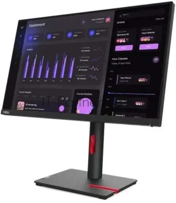 Монитор Lenovo 23.8 ThinkVision T24i-30 черный IPS LED 4ms 16:9 HDMI матовая HAS Piv 250cd 178гр/178гр 1920x1080 60Hz VGA DP FHD USB 5.4кг