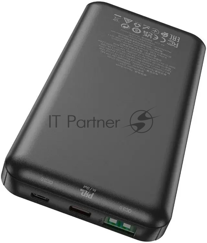 Мобильный аккумулятор Hoco J102 Cool figure 10000mAh QC3.0/PD3.0 20W 3A USB-A/USB-C черный