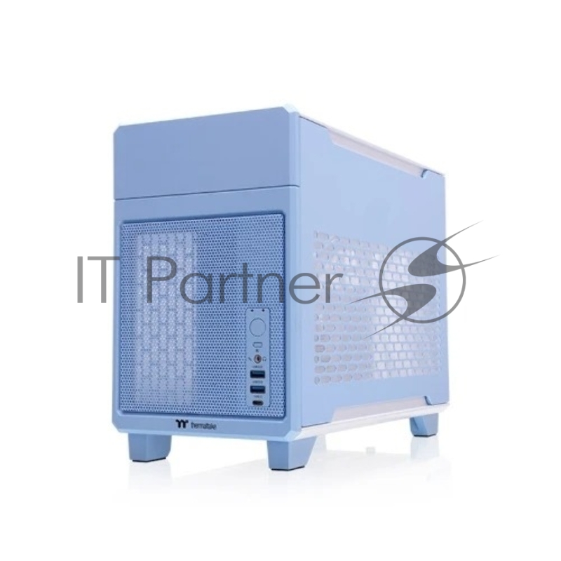 Корпус Thermaltake TR100, без БП, SFF, голубой, 0, 8x140mm 2x200mm