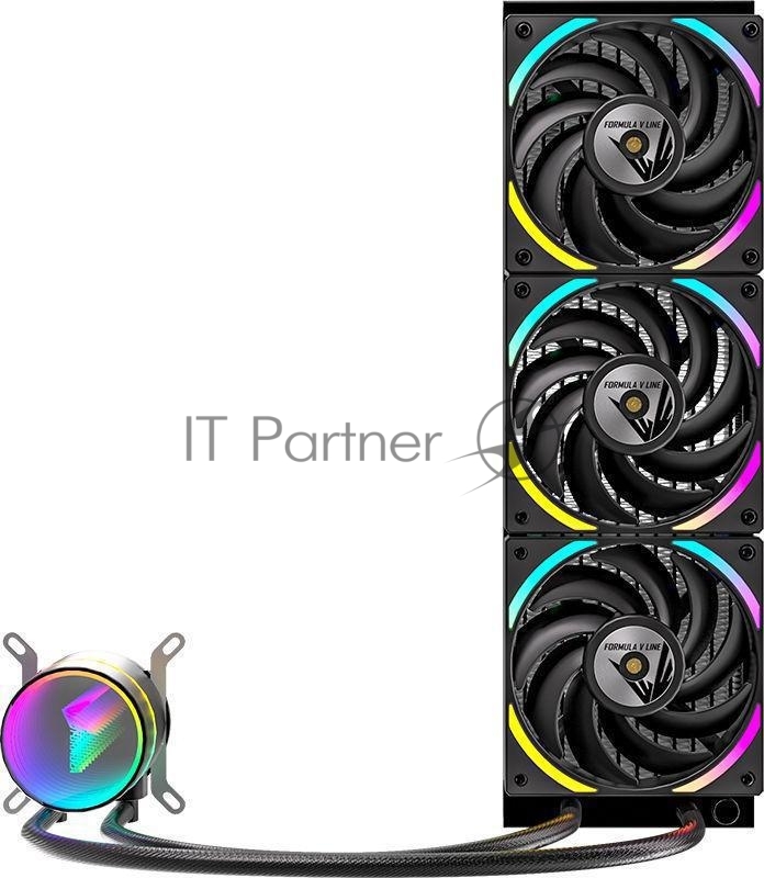 Система водяного охлаждения Formula Oasis L360 ARGB Soc-AM5/AM4/1200/2066/1700/1851 черный 4-pin Al+Cu 360W Ret (OASIS L360 ARGB BK)