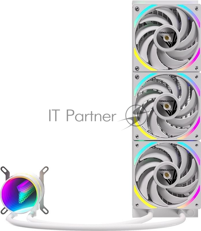 Система водяного охлаждения Formula Oasis L360 ARGB Soc-AM5/AM4/1200/2066/1700/1851 белый 4-pin Al+Cu 360W Ret (OASIS L360 ARGB WH)
