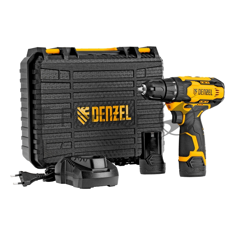 Дрель-шуруповерт аккумуляторная CDQ-12, Li-Ion, 12 В// Denzel