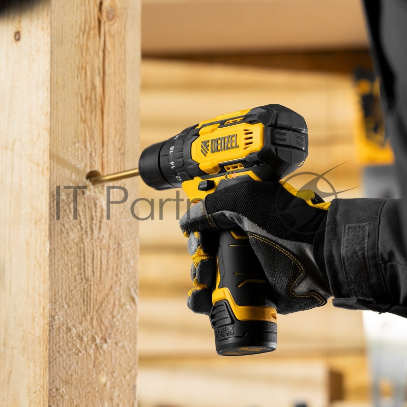 Дрель-шуруповерт аккумуляторная CDQ-12, Li-Ion, 12 В// Denzel