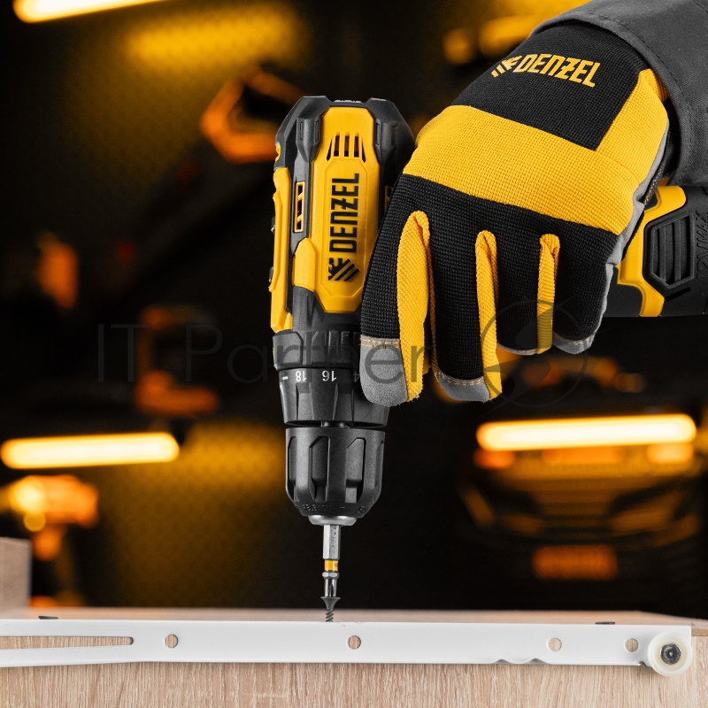 Дрель-шуруповерт аккумуляторная CDQ-12, Li-Ion, 12 В// Denzel