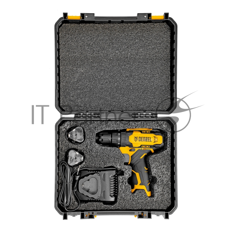 Дрель-шуруповерт аккумуляторная CDQ-12, Li-Ion, 12 В// Denzel