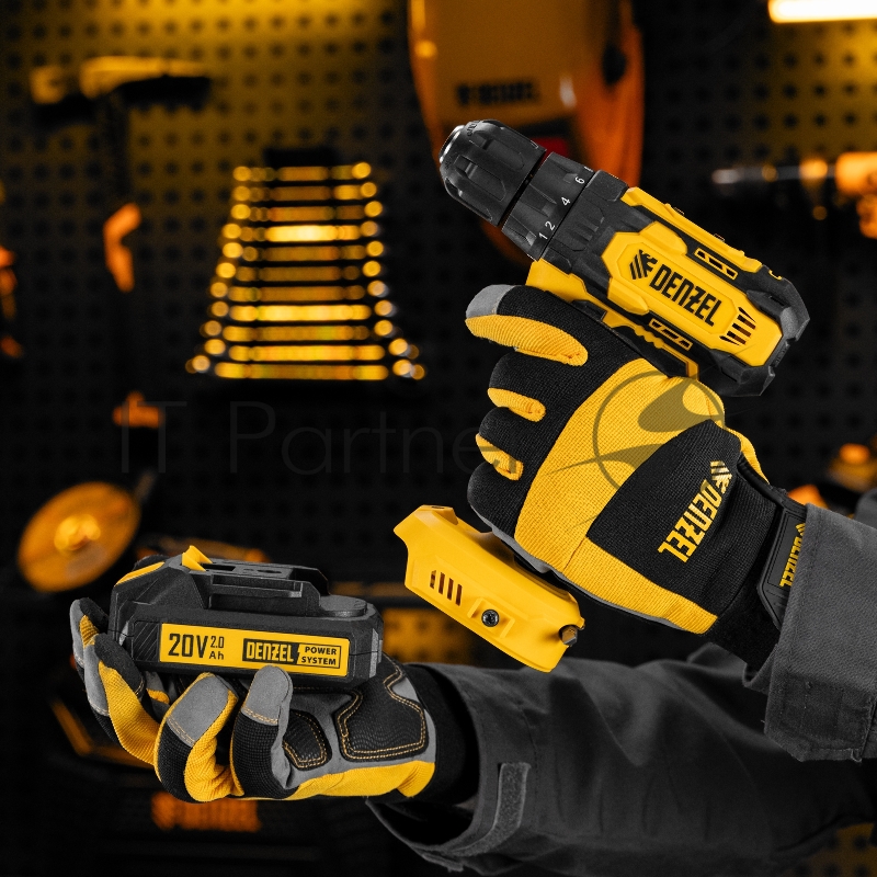 Дрель-шуруповерт аккумуляторная CDQ-20, Li-Ion, 20 В// Denzel