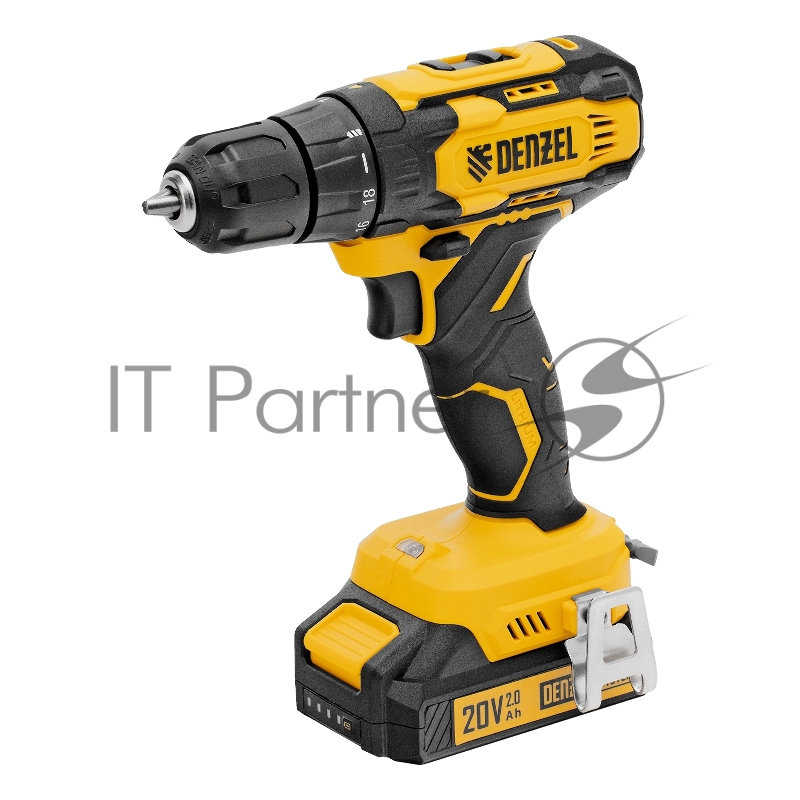 Дрель-шуруповерт аккумуляторная CDQ-20, Li-Ion, 20 В// Denzel