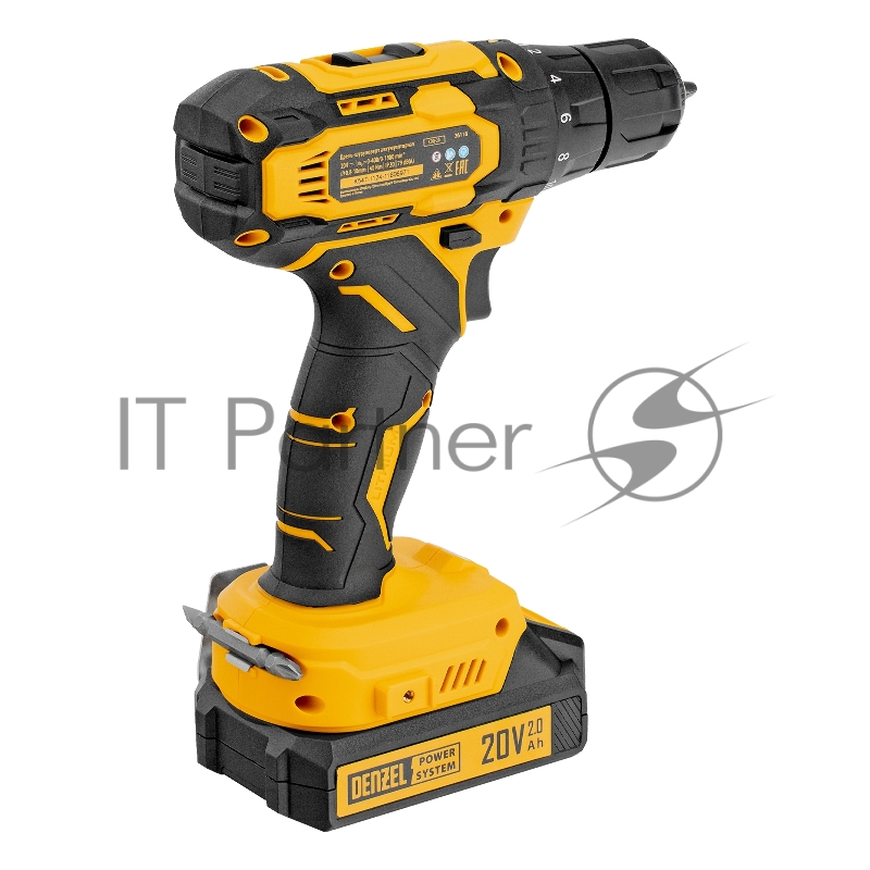 Дрель-шуруповерт аккумуляторная CDQ-20, Li-Ion, 20 В// Denzel