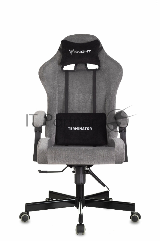 Кресло игровое Knight Terminator серый Light-19, крестов. металл