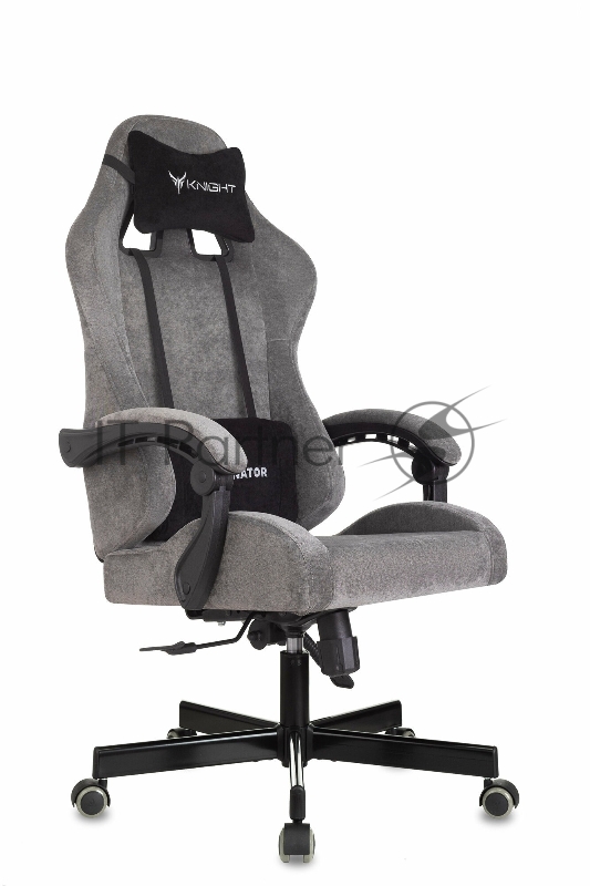 Кресло игровое Knight Terminator серый Light-19, крестов. металл