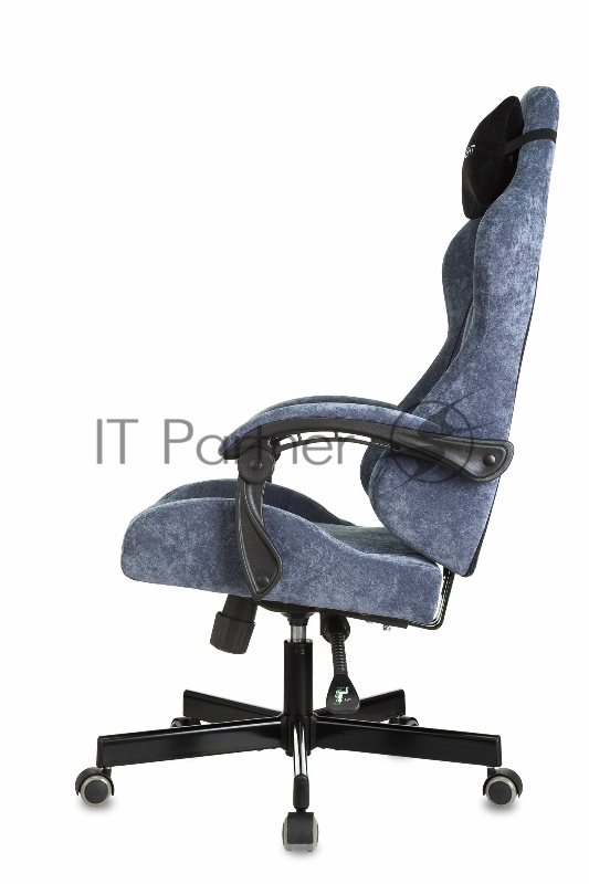 Кресло игровое Knight Terminator синий Light-27, крестов. металл