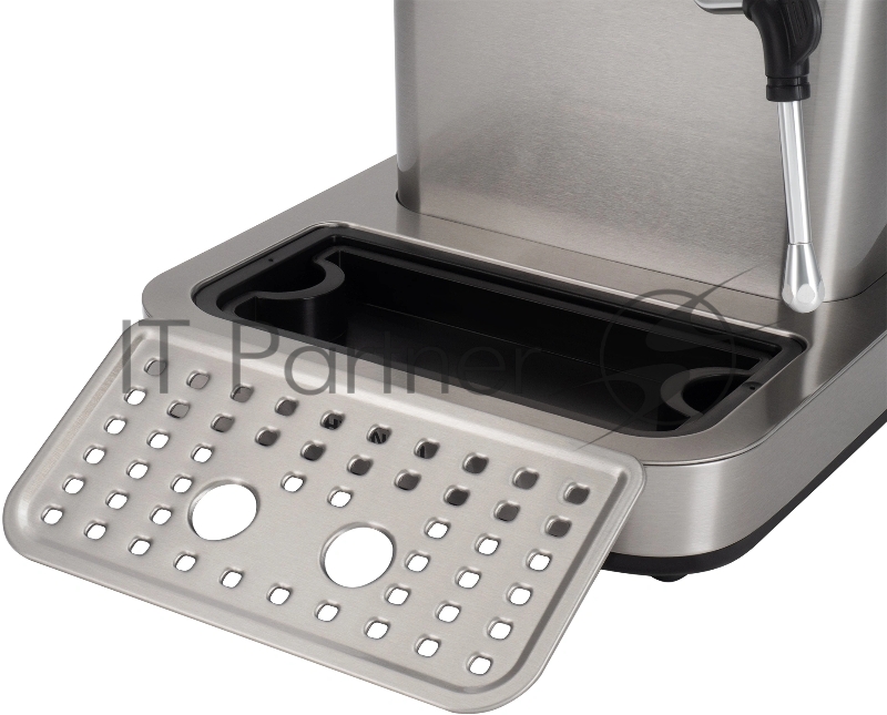 Кофеварка рожковая Hyundai HEM-4309 1350Вт серебристый/черный