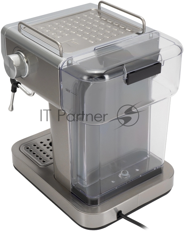 Кофеварка рожковая Hyundai HEM-4309 1350Вт серебристый/черный