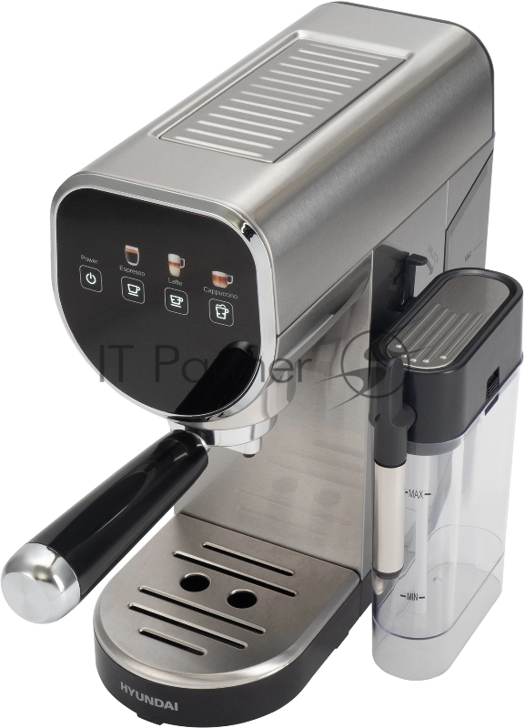 Кофеварка рожковая Hyundai HEM-4307 1350Вт серебристый
