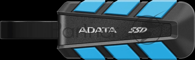 Внешний SSD ADATA SC740 чёрно-синий <SC740-500G-CBU> 500Gb (USB3.2 gen 2 type C, 1050/1000Mbs, 122x41x22mm, 40g, защита от падения, встроенный кабель)