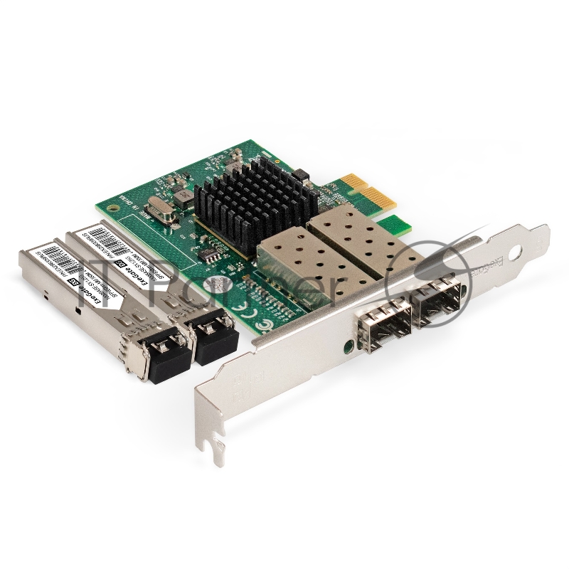 Комплект: Сетевой адаптер SFP ExeGate EXE-82576-F2 + Трансивер Multi-Mode до 550м ExeGate EXT-1G-MM850-LC2-550M (EX296229RUS: PCI-E x1 v2.0, порты 2x SFP (10/100/1000Mb/s), Gigabit Server NIC Intel Chipset 82576-F2 + EX298329RUS: Tx:850/Rx:850 нм, до