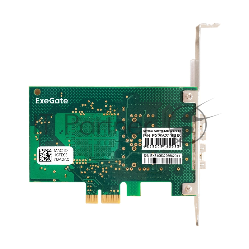 Комплект: Сетевой адаптер SFP ExeGate EXE-82576-F2 + Трансивер Multi-Mode до 550м ExeGate EXT-1G-MM850-LC2-550M (EX296229RUS: PCI-E x1 v2.0, порты 2x SFP (10/100/1000Mb/s), Gigabit Server NIC Intel Chipset 82576-F2 + EX298329RUS: Tx:850/Rx:850 нм, до