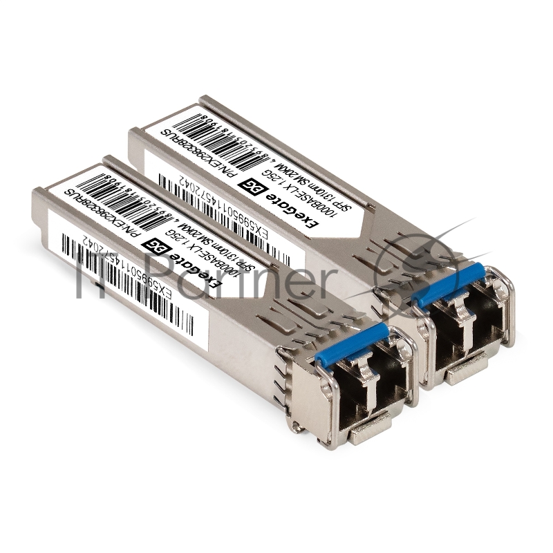 Комплект: Сетевой адаптер SFP ExeGate EXE-82576-F2 + Трансивер Single-Mode до 20км ExeGate EXT-1G-SM1310-LC2-20KM (EX296229RUS: PCI-E x1 v2.0, порты 2x SFP (10/100/1000Mb/s), Gigabit Server NIC Intel Chipset 82576-F2 + EX298328RUS: Tx:1310/Rx:1310 нм