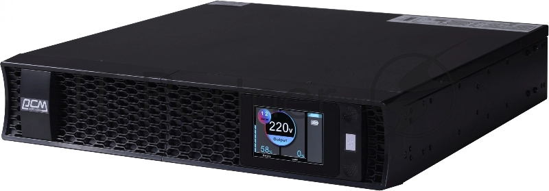Источник бесперебойного питания Powercom Next, On-Line, 1000VA/1000W, Rack/Tower, 8*IEC320-C13, LCD, Serial+USB, SmartSlot, подкл. доп. Батарей (2027157)