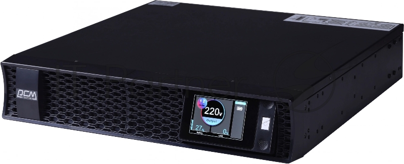 Источник бесперебойного питания Powercom Next, On-Line, 1000VA/1000W, Rack/Tower, 8*IEC320-C13, LCD, Serial+USB, SmartSlot, подкл. доп. Батарей (2027157)