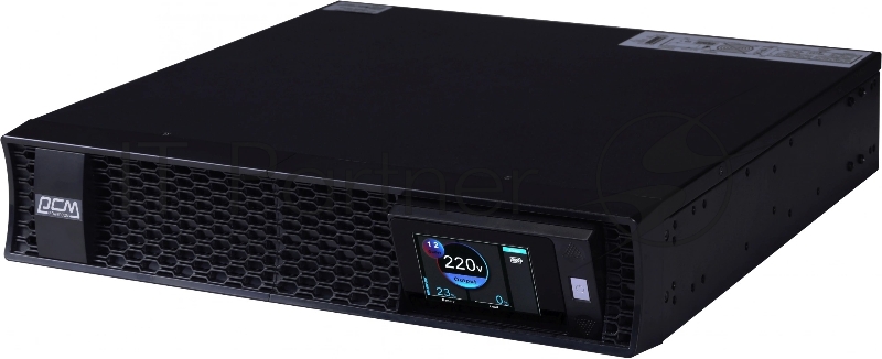 Источник бесперебойного питания Powercom Next, On-Line, 1000VA/1000W, Rack/Tower, 8*IEC320-C13, LCD, Serial+USB, SmartSlot, подкл. доп. Батарей (2027157)