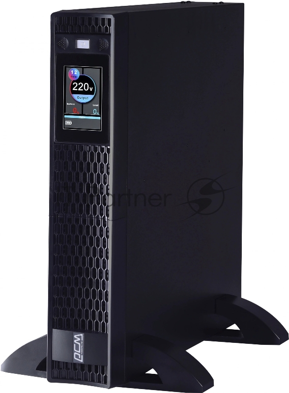 Источник бесперебойного питания Powercom Next, On-Line, 1000VA/1000W, Rack/Tower, 8*IEC320-C13, LCD, Serial+USB, SmartSlot, подкл. доп. Батарей (2027157)