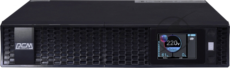 Источник бесперебойного питания Powercom Next, On-Line, 3000VA/3000W, Rack/Tower, 8*IEC320-C13 + 2*C19, LCD, Serial+USB, SmartSlot, подкл. доп. Батарей (2027233)