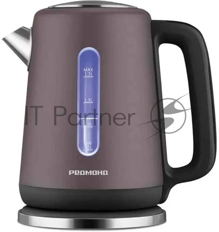 Чайник электрический Redmond KM238 1.7л. 1500Вт серо-коричневый корпус: пластик