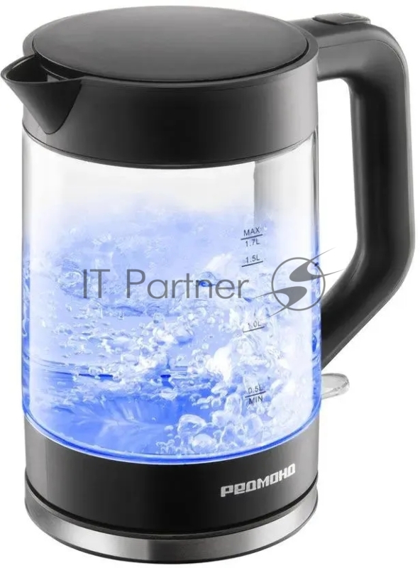 Чайник электрический Redmond KG250 1.7л. 2200Вт черный корпус: пластик/стекло