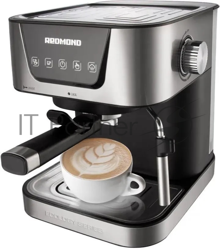 Кофеварка рожковая Redmond RCM-M1513 1050Вт серебристый/черный