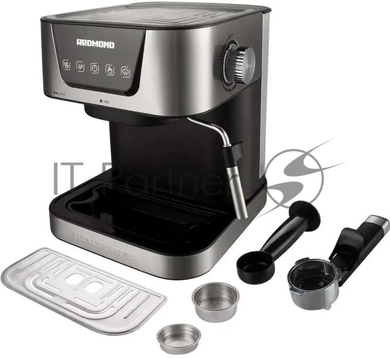 Кофеварка рожковая Redmond RCM-M1513 1050Вт серебристый/черный