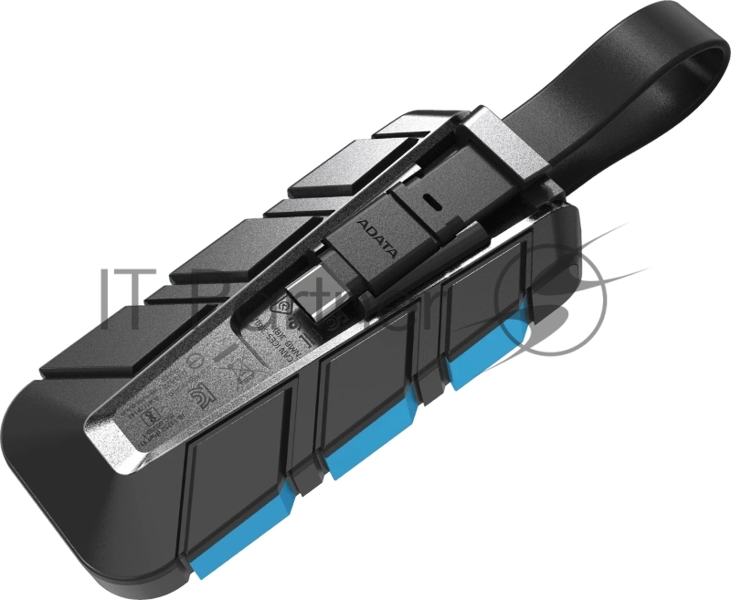 Внешний SSD ADATA 2.0Tb SC740 <SC740-2000G-CBU> (USB3.2 gen 2 type C, 1050/1000Mbs, 122x41x22mm, 40g, защита от падения, встроенный кабель)