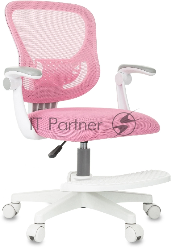 Кресло детское Бюрократ BUROKIDS 3 розовый Velvet 36 крестов. пластик