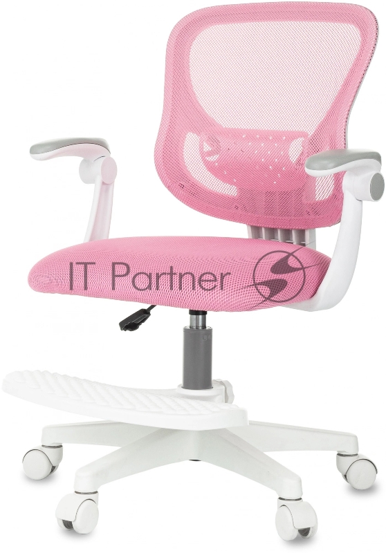 Кресло детское Бюрократ BUROKIDS 3 розовый Velvet 36 крестов. пластик