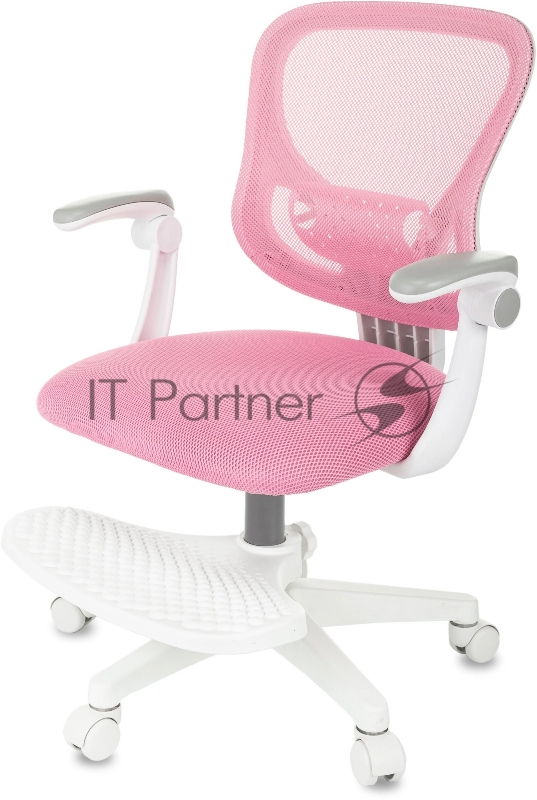 Кресло детское Бюрократ BUROKIDS 3 розовый Velvet 36 крестов. пластик