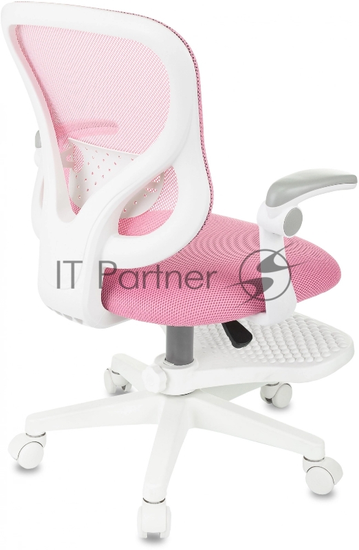 Кресло детское Бюрократ BUROKIDS 3 розовый Velvet 36 крестов. пластик