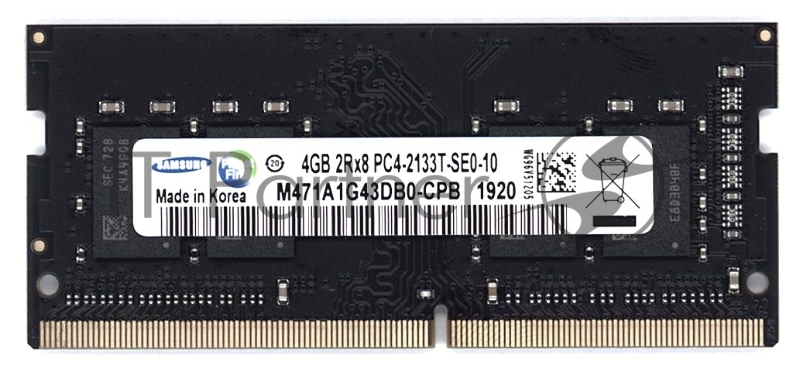 Оперативная память Samsung, DDR4, 4 GB (1x4 GB), 2133 MHz, CL15, SO-DIMM, OEM