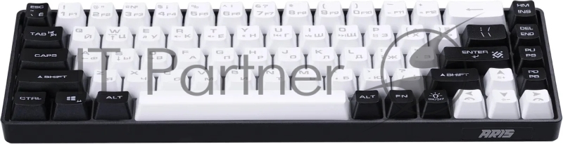 Игровая клавиатура проводная Defender Aris GK-349 RU,черн/бел,68кн+FN,радуж,1.5м