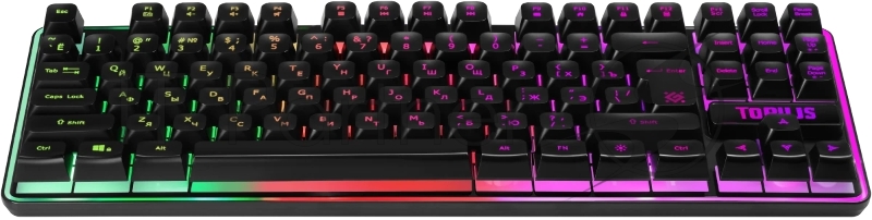 Игровая клавиатура проводная Defender Torius GK-207 RU,черн,87кн+FN,радуж,1.5м