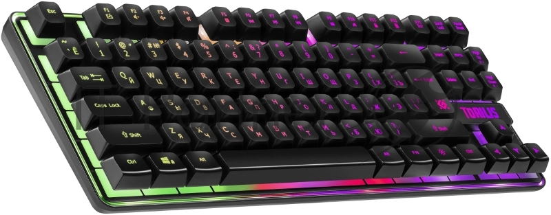 Игровая клавиатура проводная Defender Torius GK-207 RU,черн,87кн+FN,радуж,1.5м