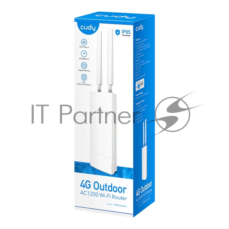Точка доступа Outdoor 4G LTE Cat 6 AC1200 Wi-Fi Gigabit Router