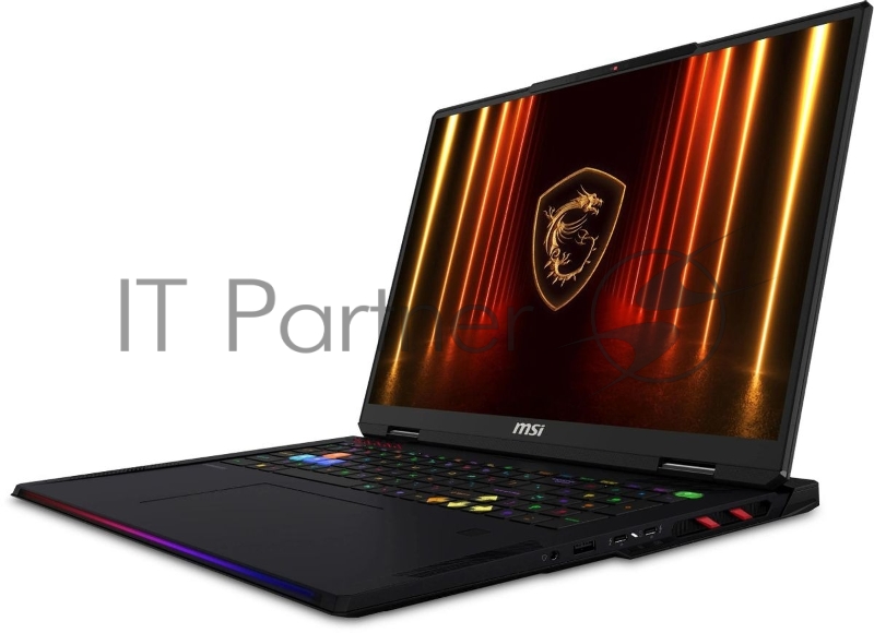 Ноутбук MSI Raider HX AI A2XWIG-204RU черный Core Ultra 9 285HX 64Gb SSD4Tb NVIDIA GeForce RTX5080 16Gb 18 IPS UHD+ (3840x2400) Windows 11 Home WiFi BT Cam (9S7-182462-204)